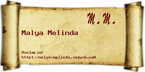 Malya Melinda névjegykártya