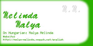 melinda malya business card